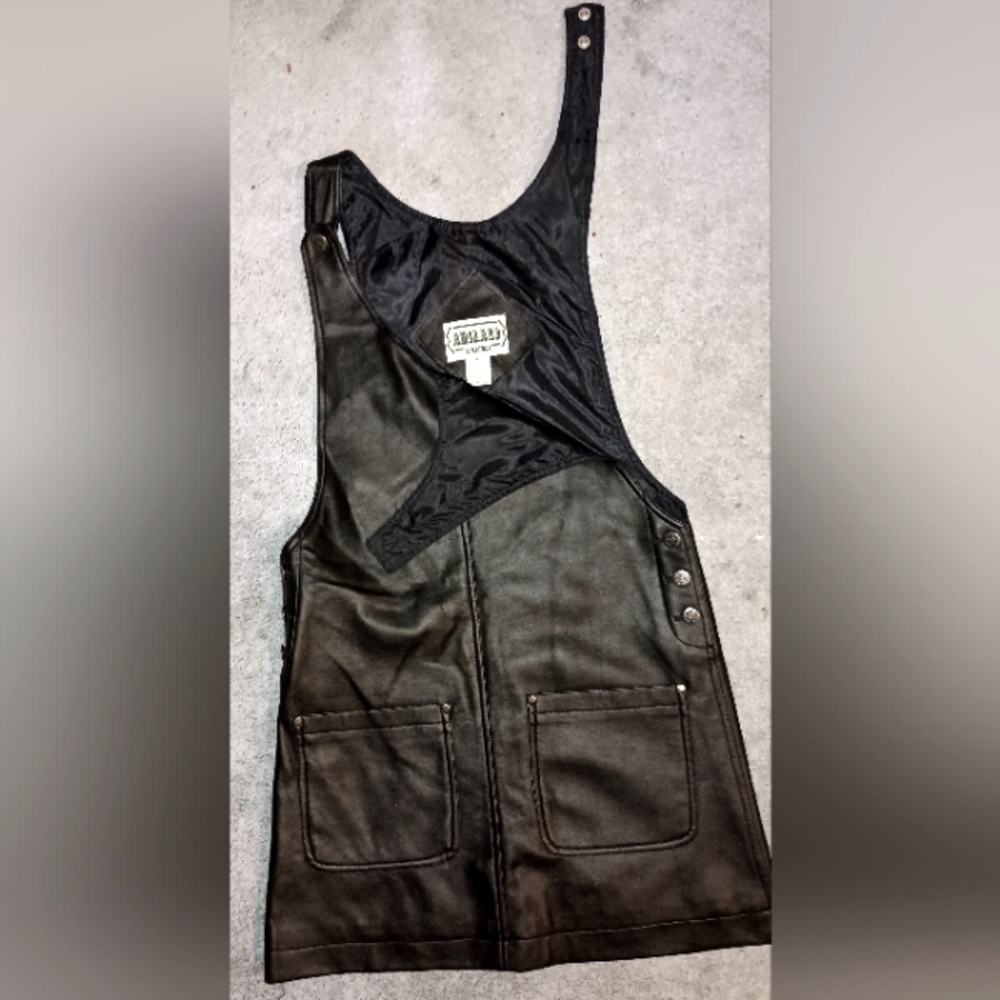 Women's Leather Biker Dress